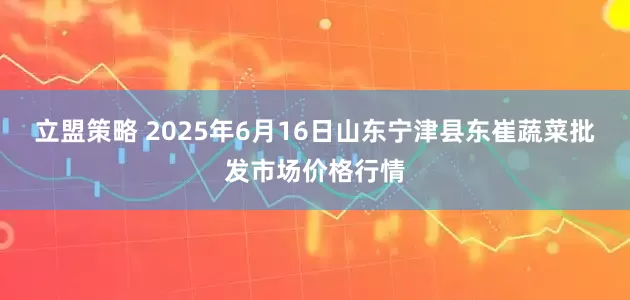 立盟策略 2025年6月16日山东宁津县东崔蔬菜批发市场价格行情